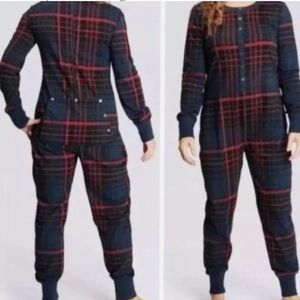 Hearth & Hand w/ Magnolia Green Plaid Winter Christmas Onesie Pajamas